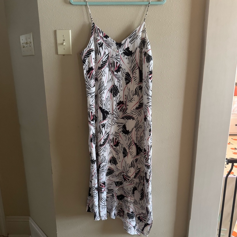 Equipment Femme Red, Black, & White Pattern Dress